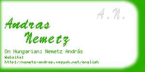 andras nemetz business card